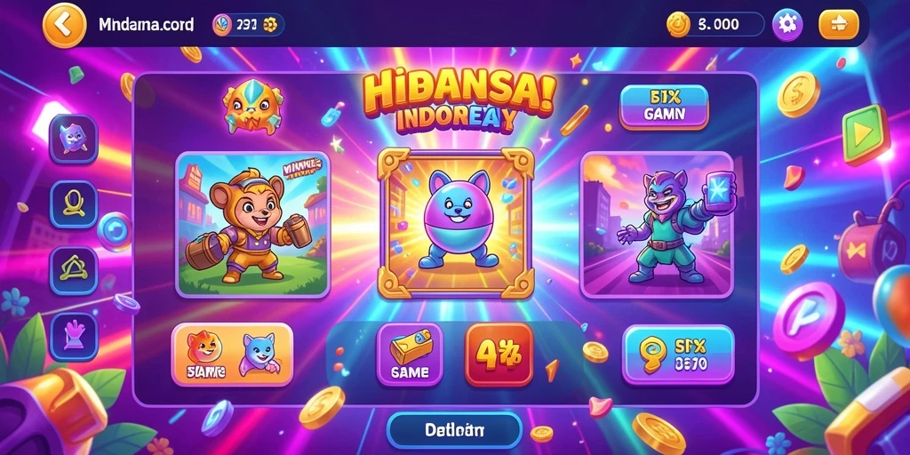 Tampilan awal game ADAM77 yang menarik dan penuh warna.