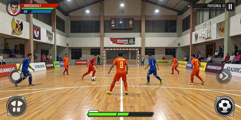 Screenshot menunjukkan karakter utama dalam aksi berani.