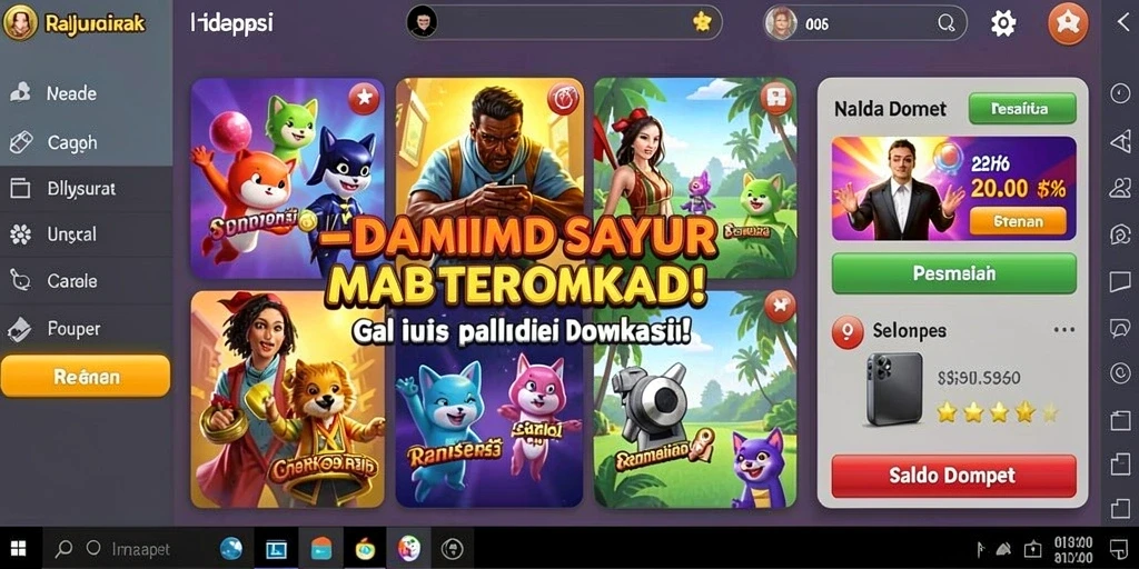 Tampilan antarmuka yang intuitif dari JURAGAN77.