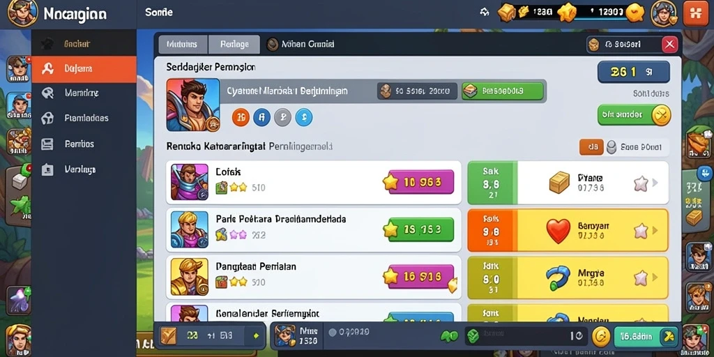 Tampilan awal permainan yang menarik dan intuitif.