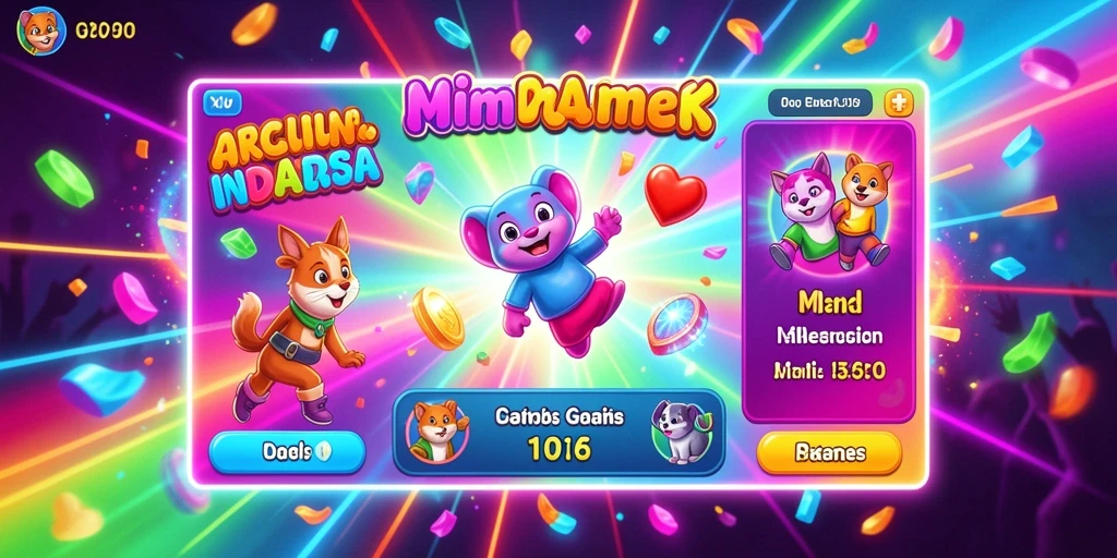 Tampilan antarmuka utama SLOT123 yang cerah dan menarik.