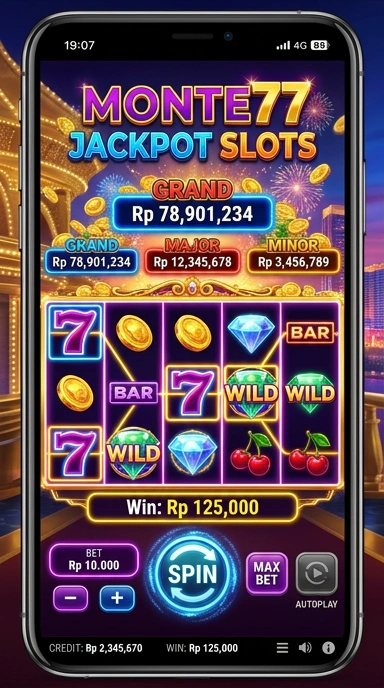 Cuplikan layar menu unduhan monte77 untuk perangkat Android